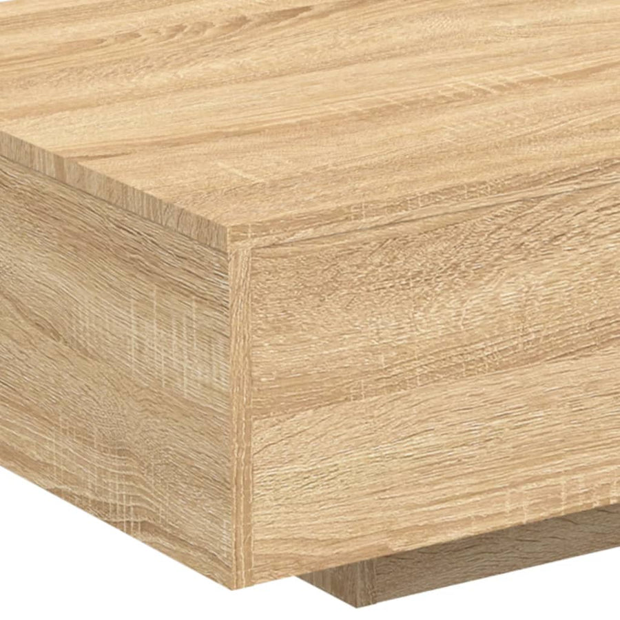 Salontafel Met Led-Verlichting Kleurig 85 x 55 x 31 cm Sonoma eiken
