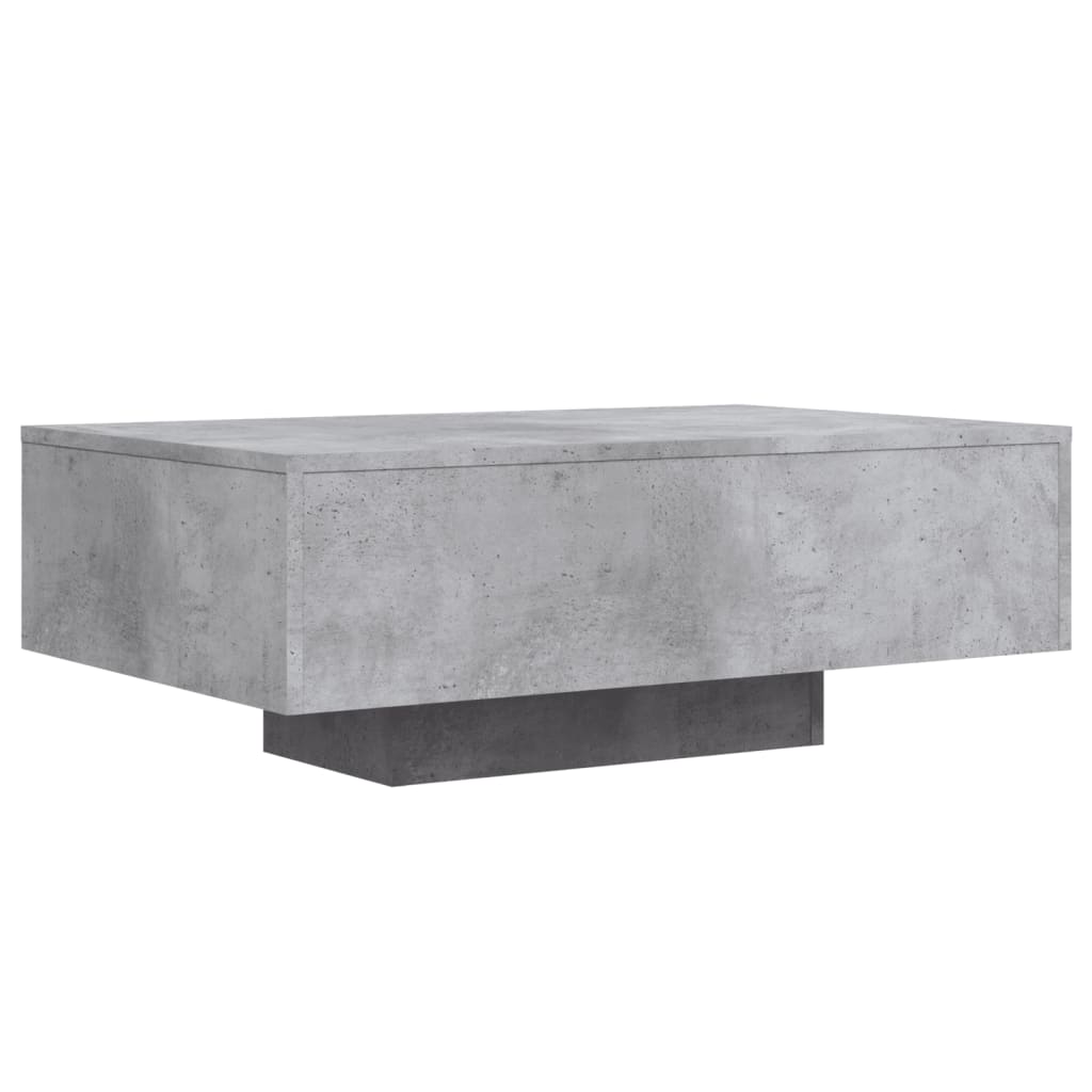 Salontafel Met Led-Verlichting 85 x 55 x 31 cm Betongrijs