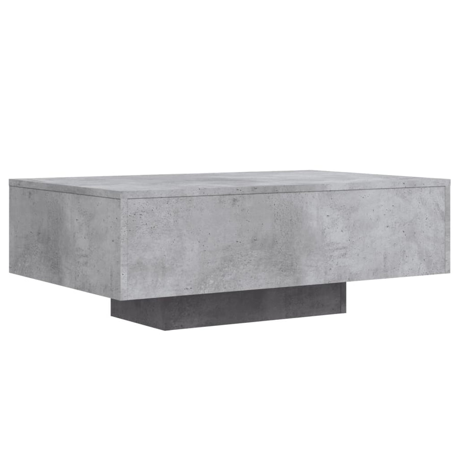Salontafel Met Led-Verlichting 85 x 55 x 31 cm Betongrijs