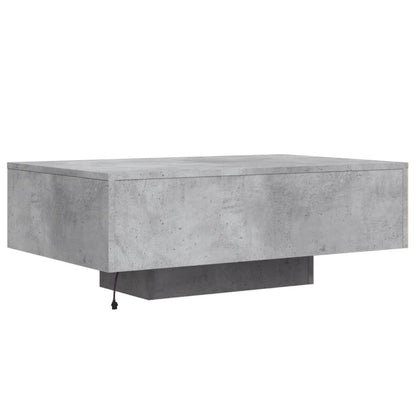 Salontafel Met Led-Verlichting 85 x 55 x 31 cm Betongrijs