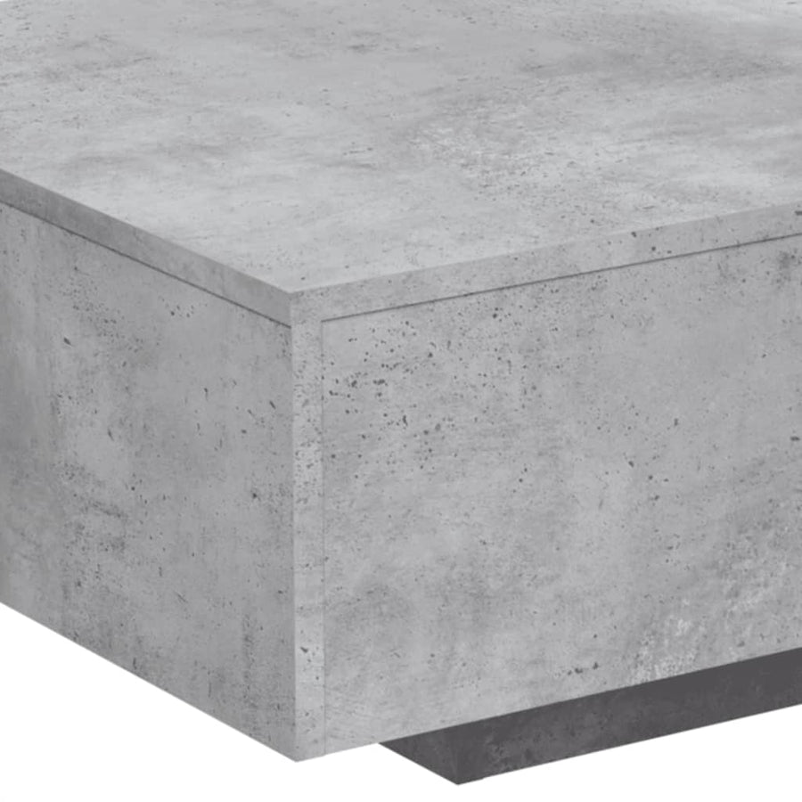 Salontafel Met Led-Verlichting 85 x 55 x 31 cm Betongrijs