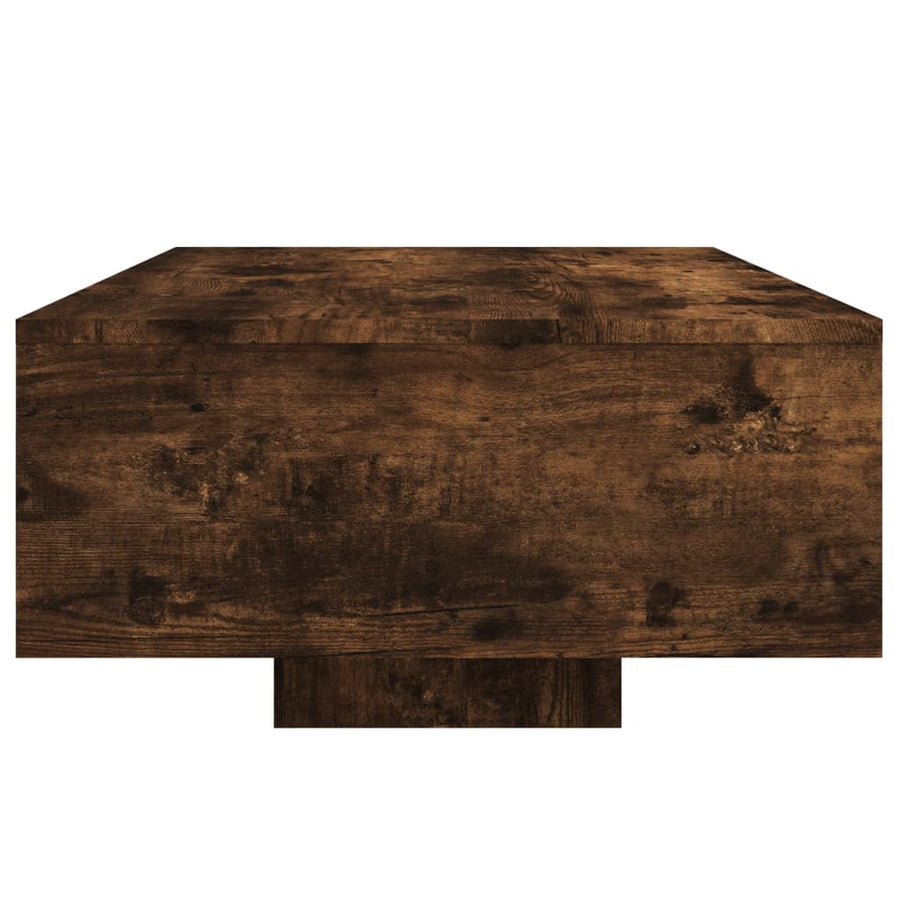 Salontafel Met Led-Verlichting Kleurig 85 x 55 x 31 cm Gerookt eiken