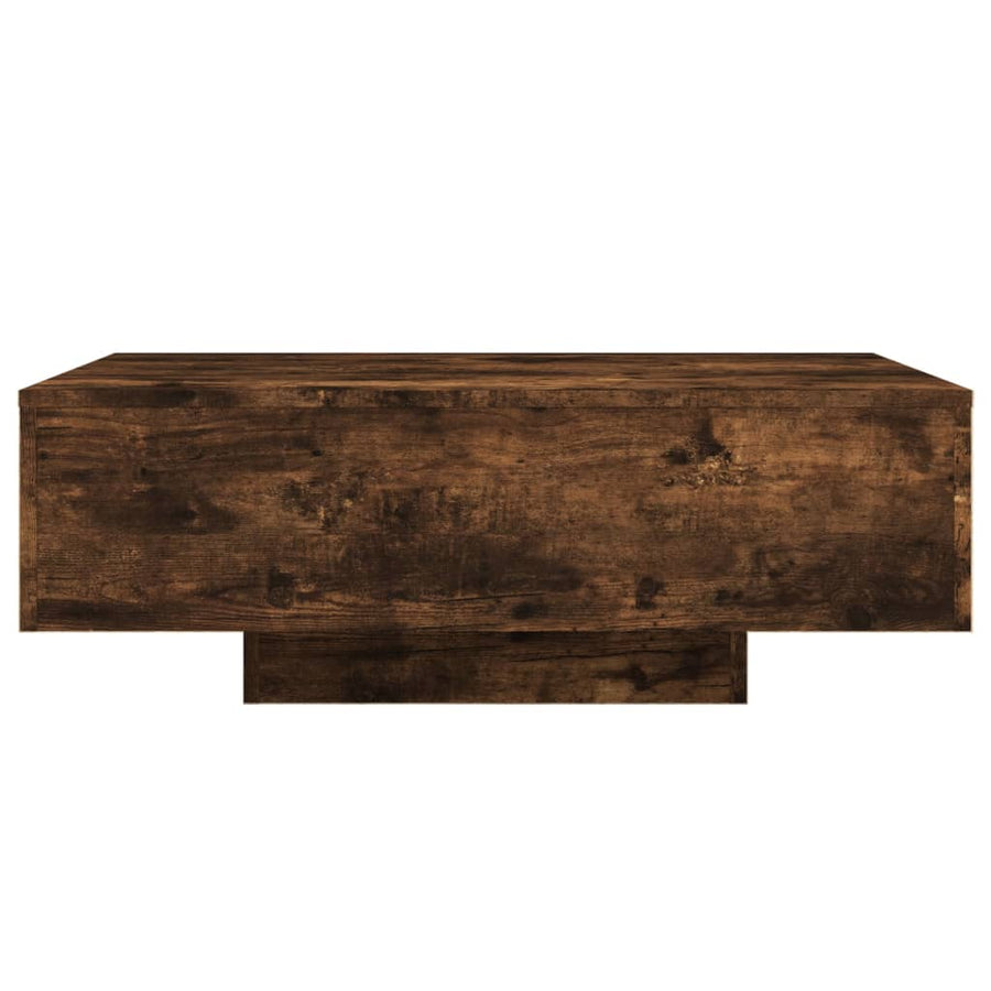 Salontafel Met Led-Verlichting Kleurig 85 x 55 x 31 cm Gerookt eiken