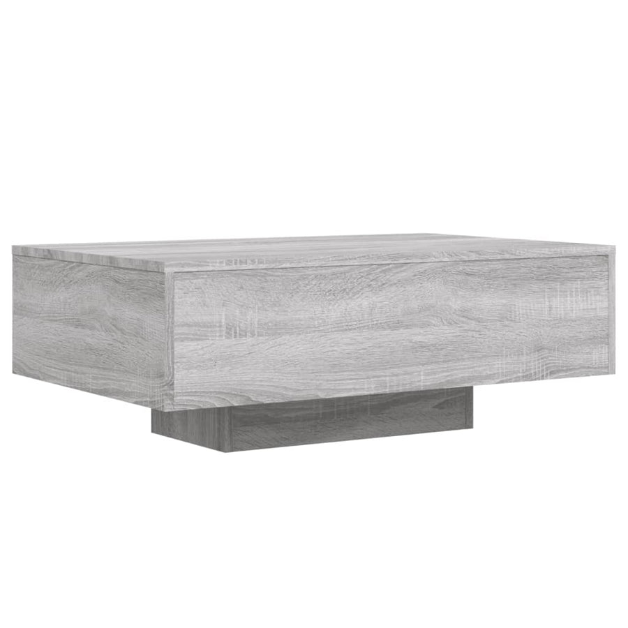 Salontafel Met Led-Verlichting Eiken 85 x 55 x 31 cm Grijs sonoma