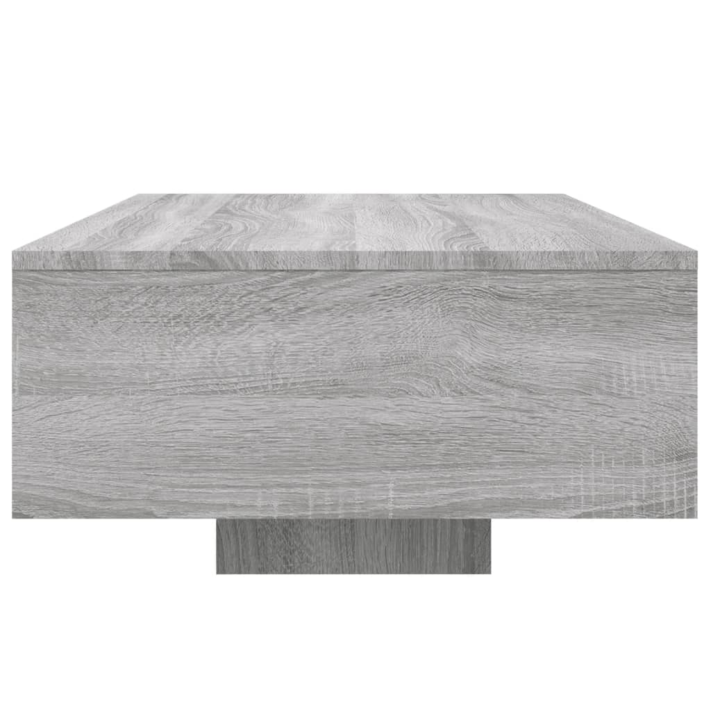 Salontafel Met Led-Verlichting Eiken 85 x 55 x 31 cm Grijs sonoma