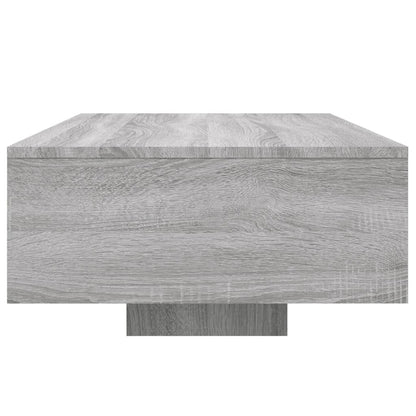 Salontafel Met Led-Verlichting Eiken 85 x 55 x 31 cm Grijs sonoma