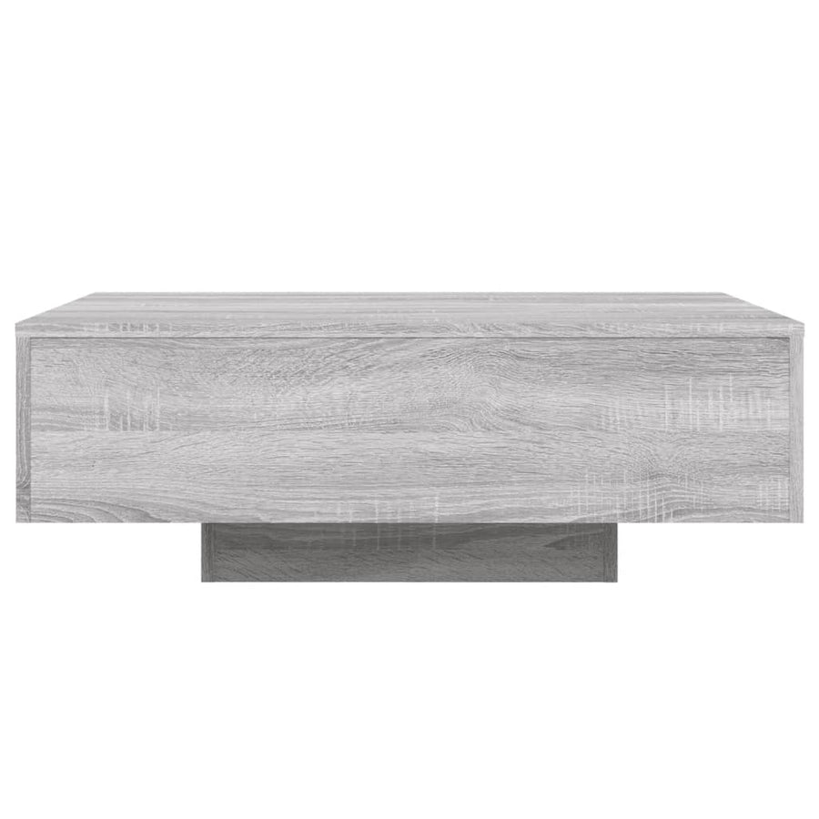 Salontafel Met Led-Verlichting Eiken 85 x 55 x 31 cm Grijs sonoma