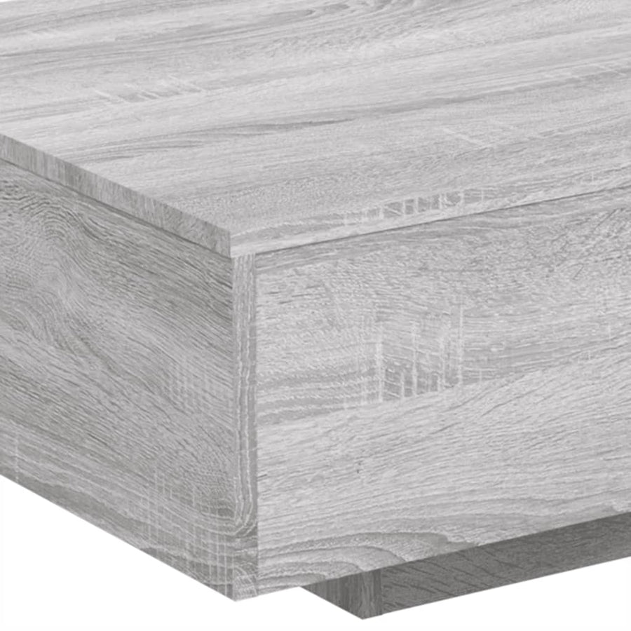 Salontafel Met Led-Verlichting Eiken 85 x 55 x 31 cm Grijs sonoma