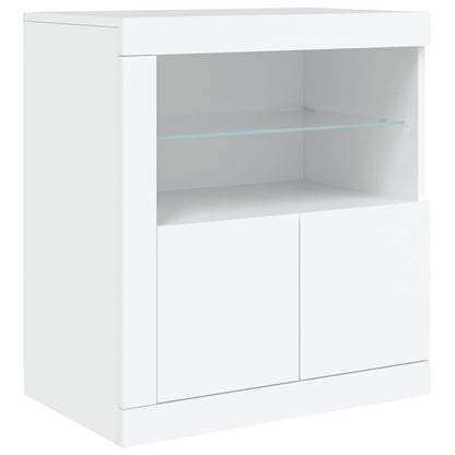 Dressoir Met Led-Verlichting 60,5X37X67 Cm Wit
