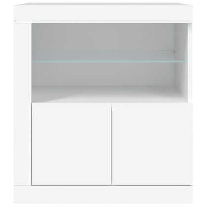 Dressoir Met Led-Verlichting 60,5X37X67 Cm Wit