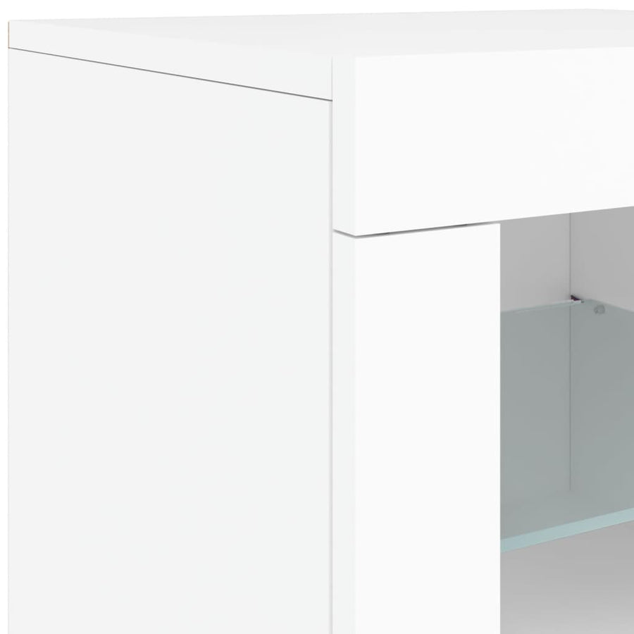 Dressoir Met Led-Verlichting 60,5X37X67 Cm Wit