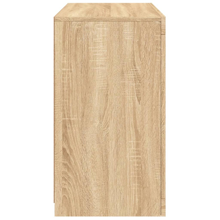 Dressoir Met Led-Verlichting 60,5X37X67 Cm Kleurig Sonoma eiken