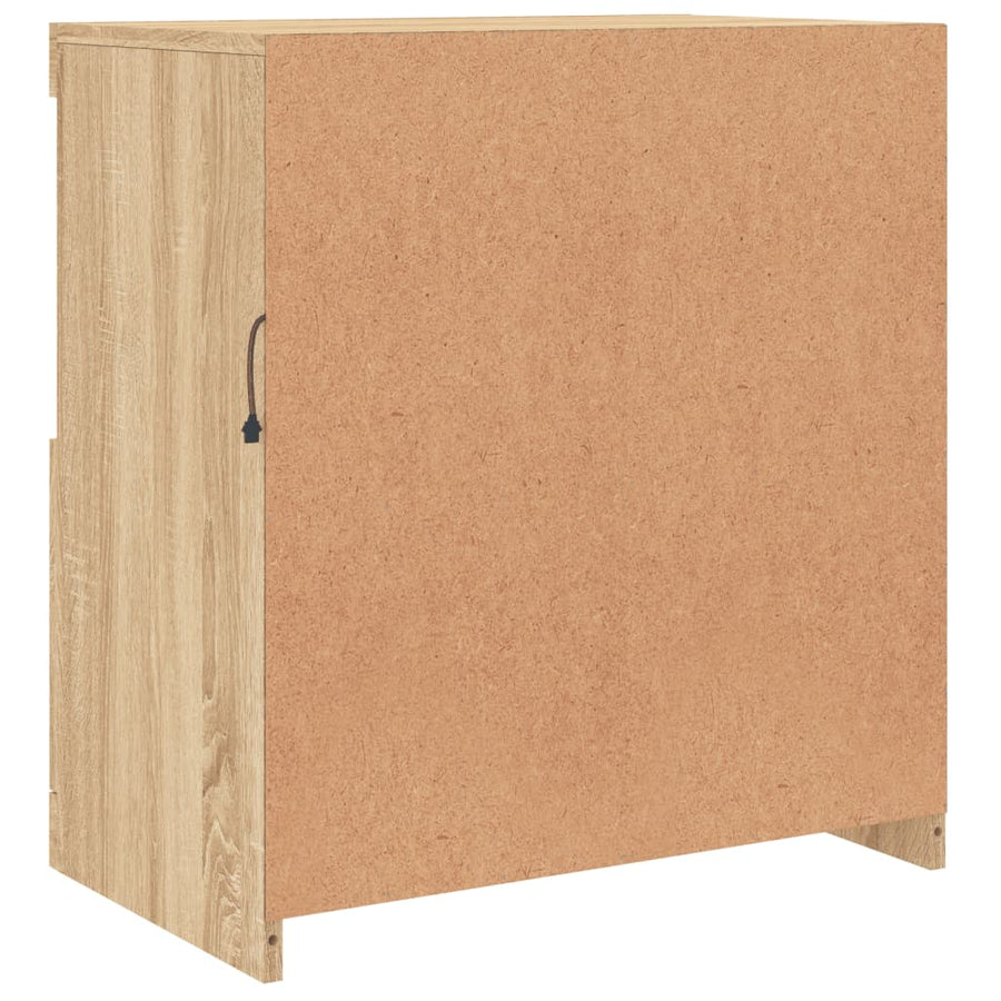 Dressoir Met Led-Verlichting 60,5X37X67 Cm Kleurig Sonoma eiken