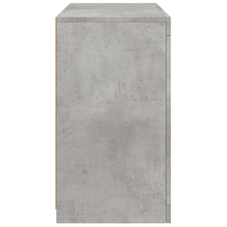 Dressoir Met Led-Verlichting 60,5X37X67 Cm Betongrijs