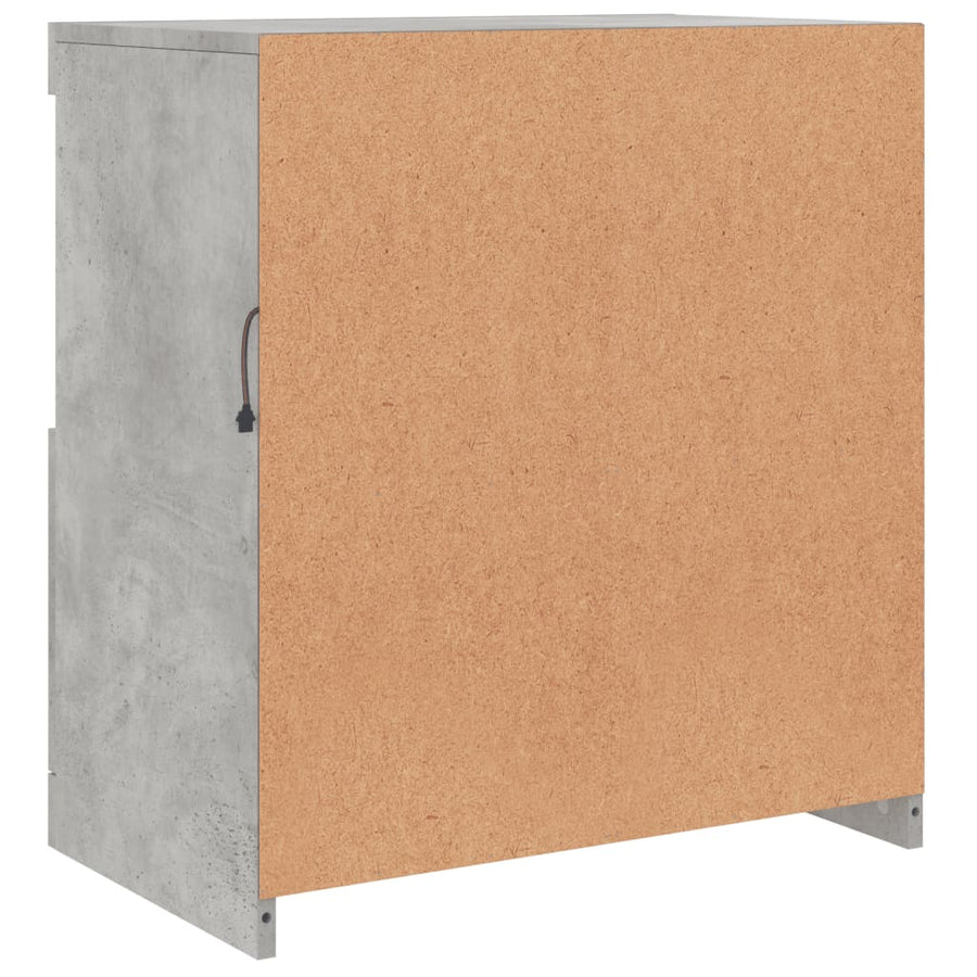 Dressoir Met Led-Verlichting 60,5X37X67 Cm Betongrijs