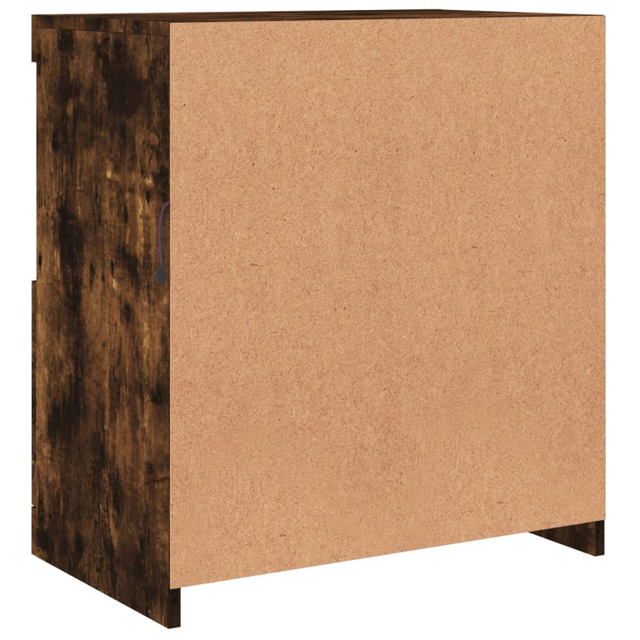 Dressoir Met Led-Verlichting 60,5X37X67 Cm Kleur Gerookt eiken