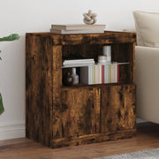 Dressoir 60,5x37x67 cm gerookt eiken met LED