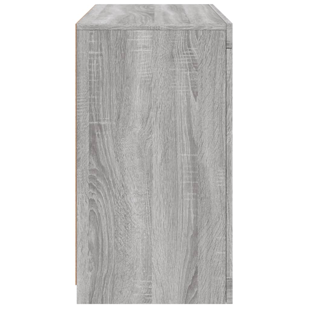 Dressoir Met Led-Verlichting 60,5X37X67 Cm Eiken Grijs sonoma