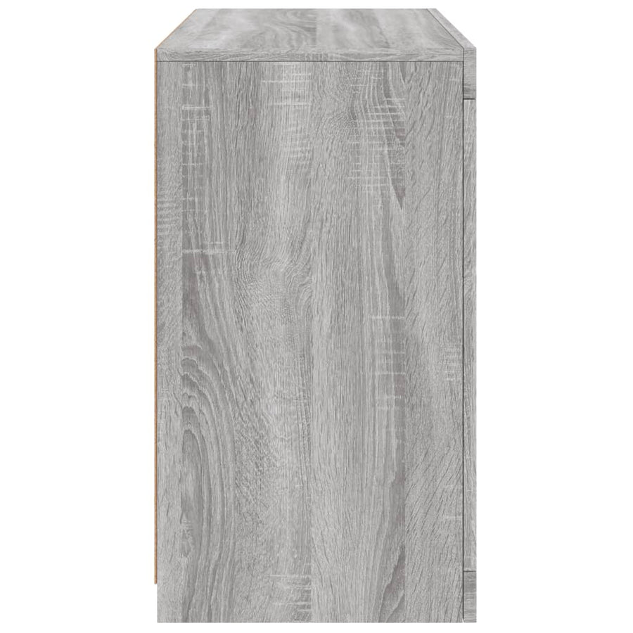 Dressoir Met Led-Verlichting 60,5X37X67 Cm Eiken Grijs sonoma