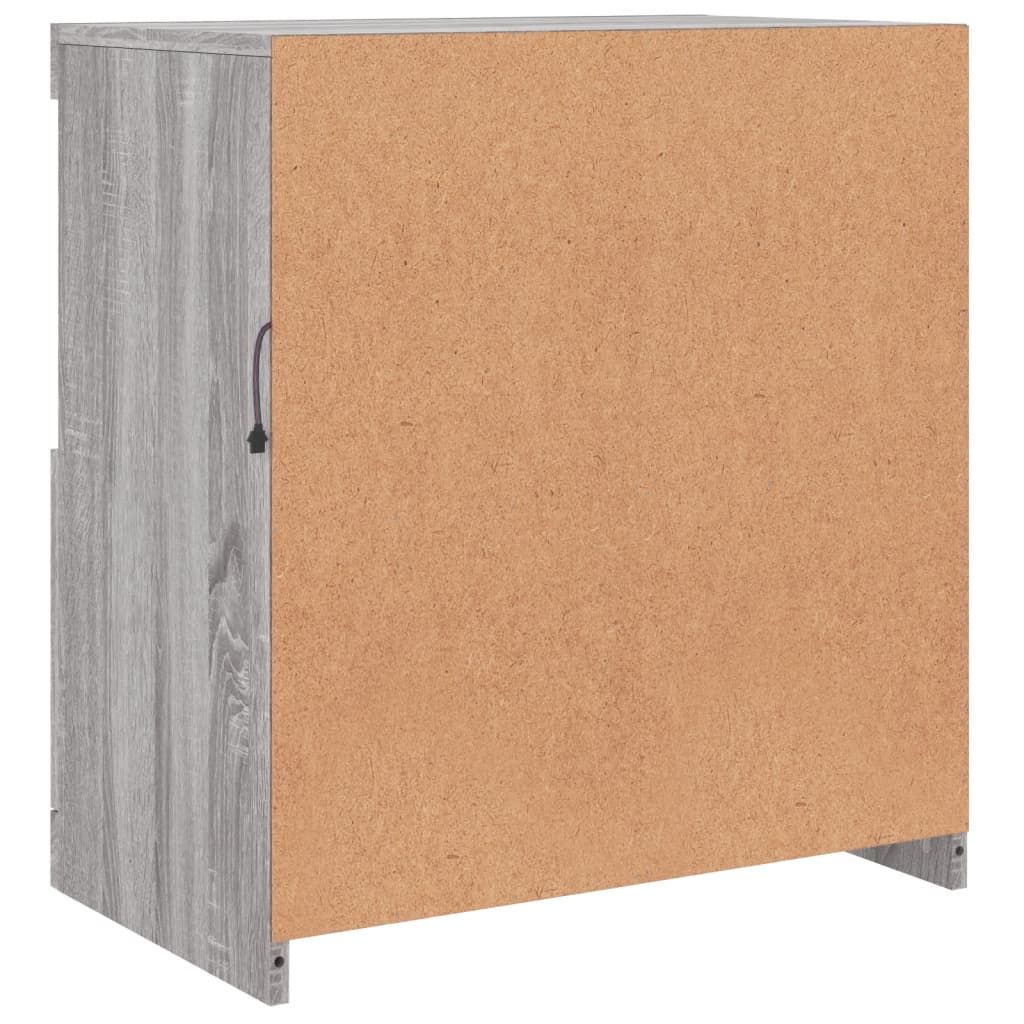 Dressoir Met Led-Verlichting 60,5X37X67 Cm Eiken Grijs sonoma