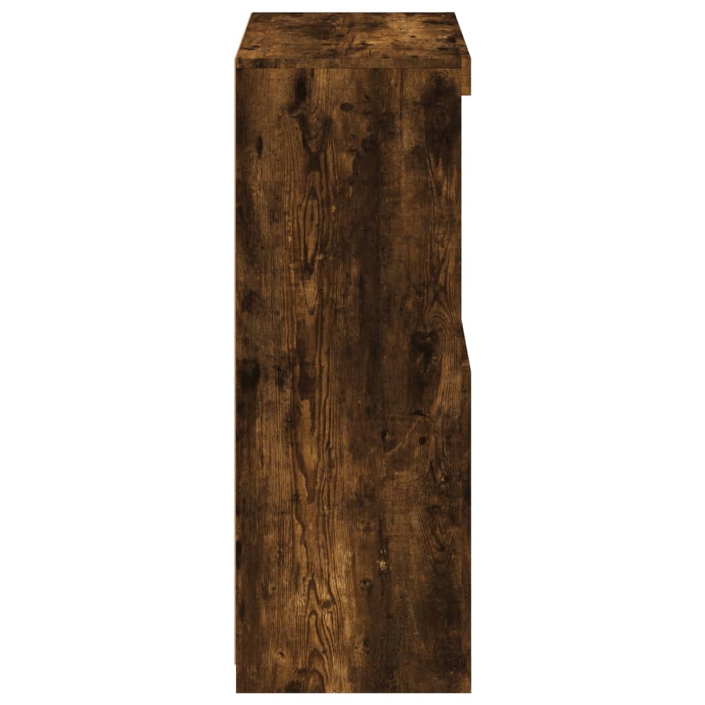 Bijzetkast Met Led Bewerkt Hout Kleurig Gerookt eiken