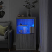 Bijzetkast 60.5x37x100 cm bewerkt hout grijs