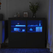 Bijzetkastjes 2 stuks bewerkt hout zwart 41x37x67 cm