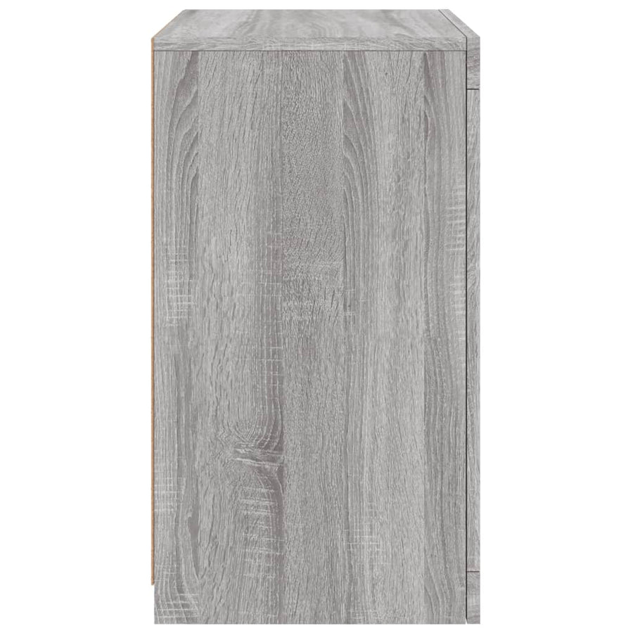 Bijzetkast Met Led Bewerkt Hout 1 Grijs sonoma