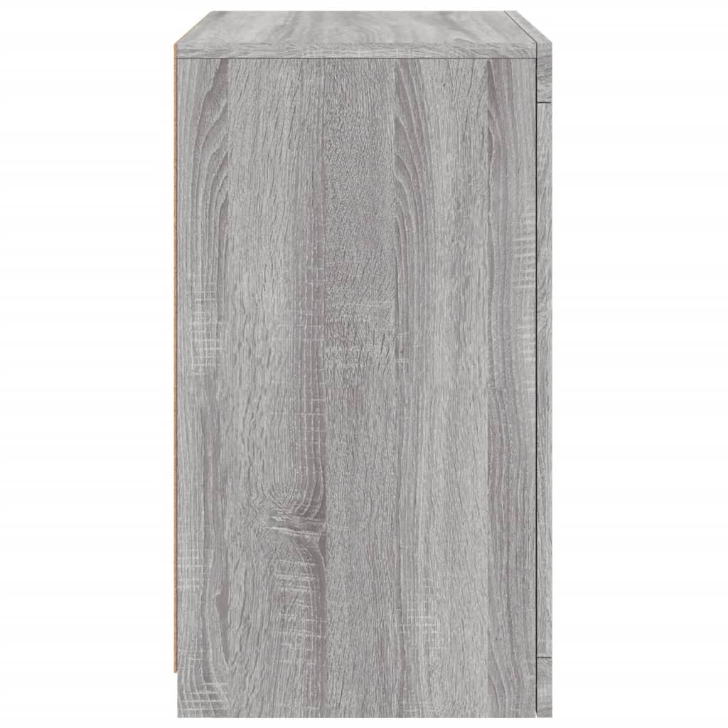 Bijzetkastjes Met Led Bewerkt Hout Eikenkleur 1 2 Grijs sonoma