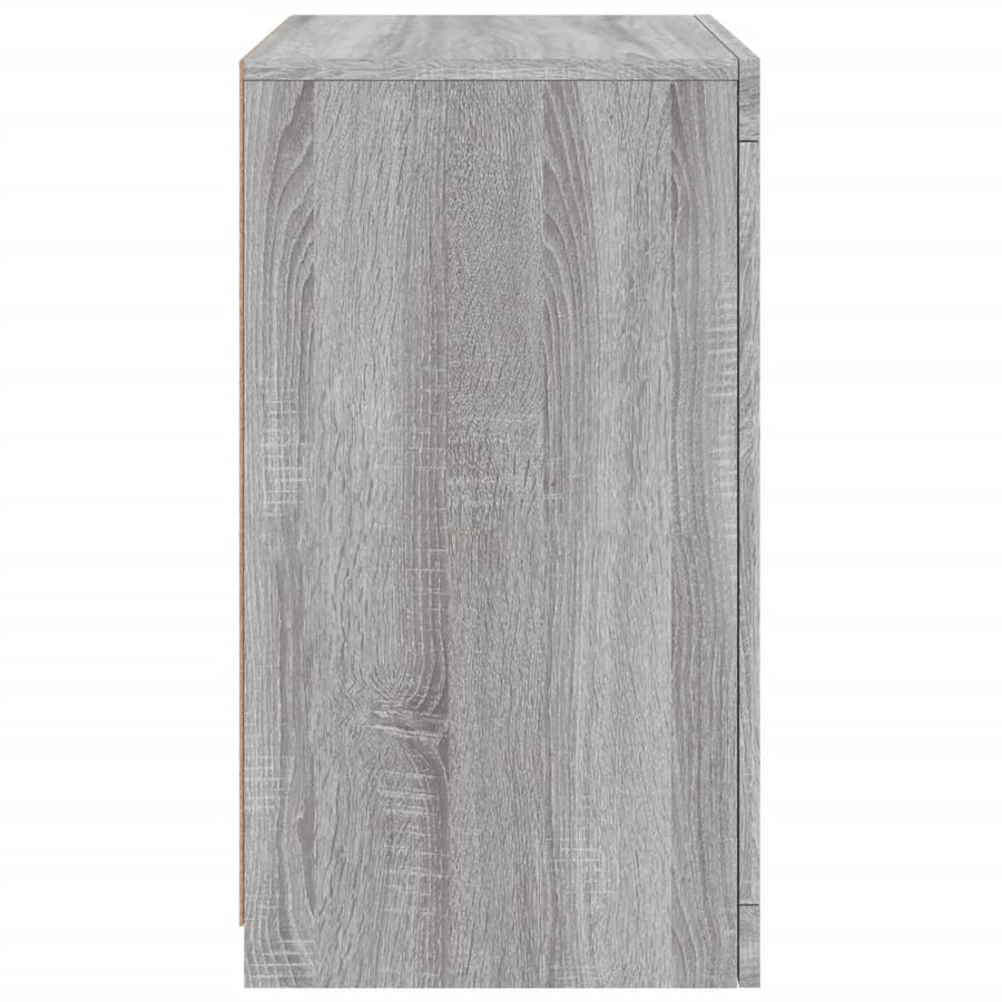 Bijzetkastjes Met Led Bewerkt Hout Eikenkleur 1 2 Grijs sonoma