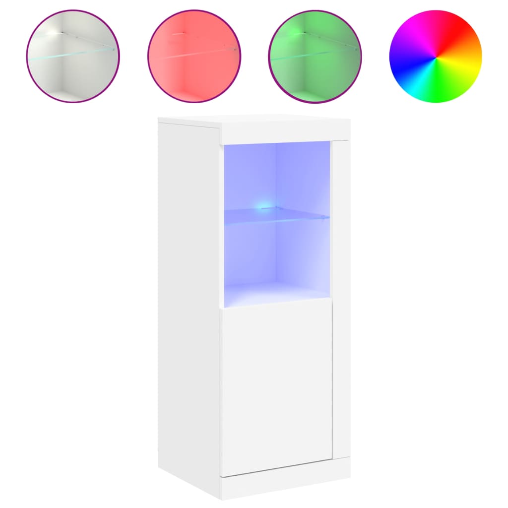 Dressoir Met Led-Verlichting 4X37X00 Cm Wit