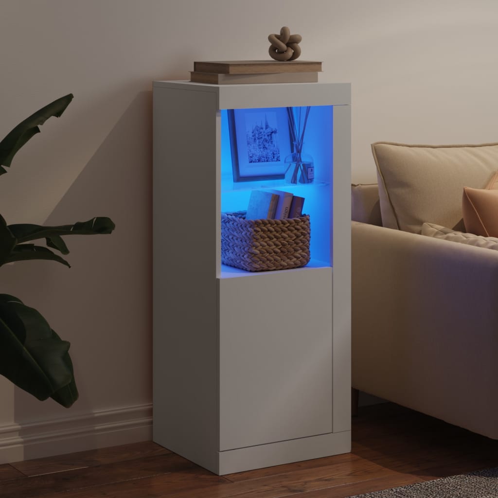 Dressoir Met Led-Verlichting 4X37X00 Cm Wit