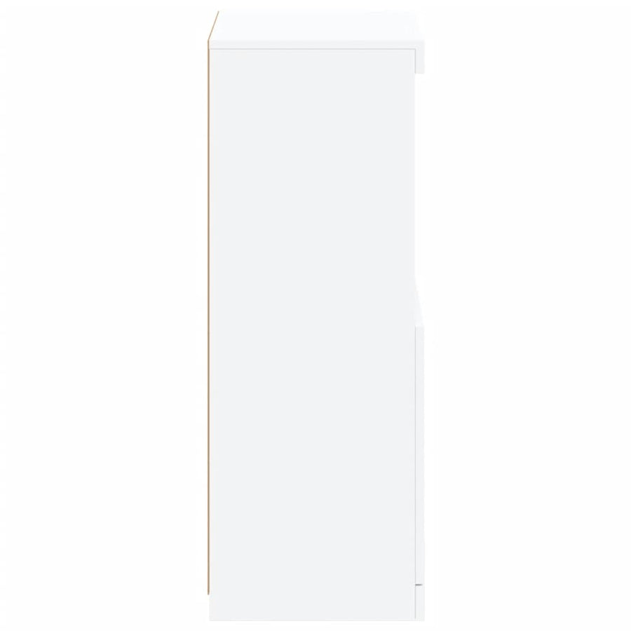 Dressoir Met Led-Verlichting 4X37X00 Cm Wit