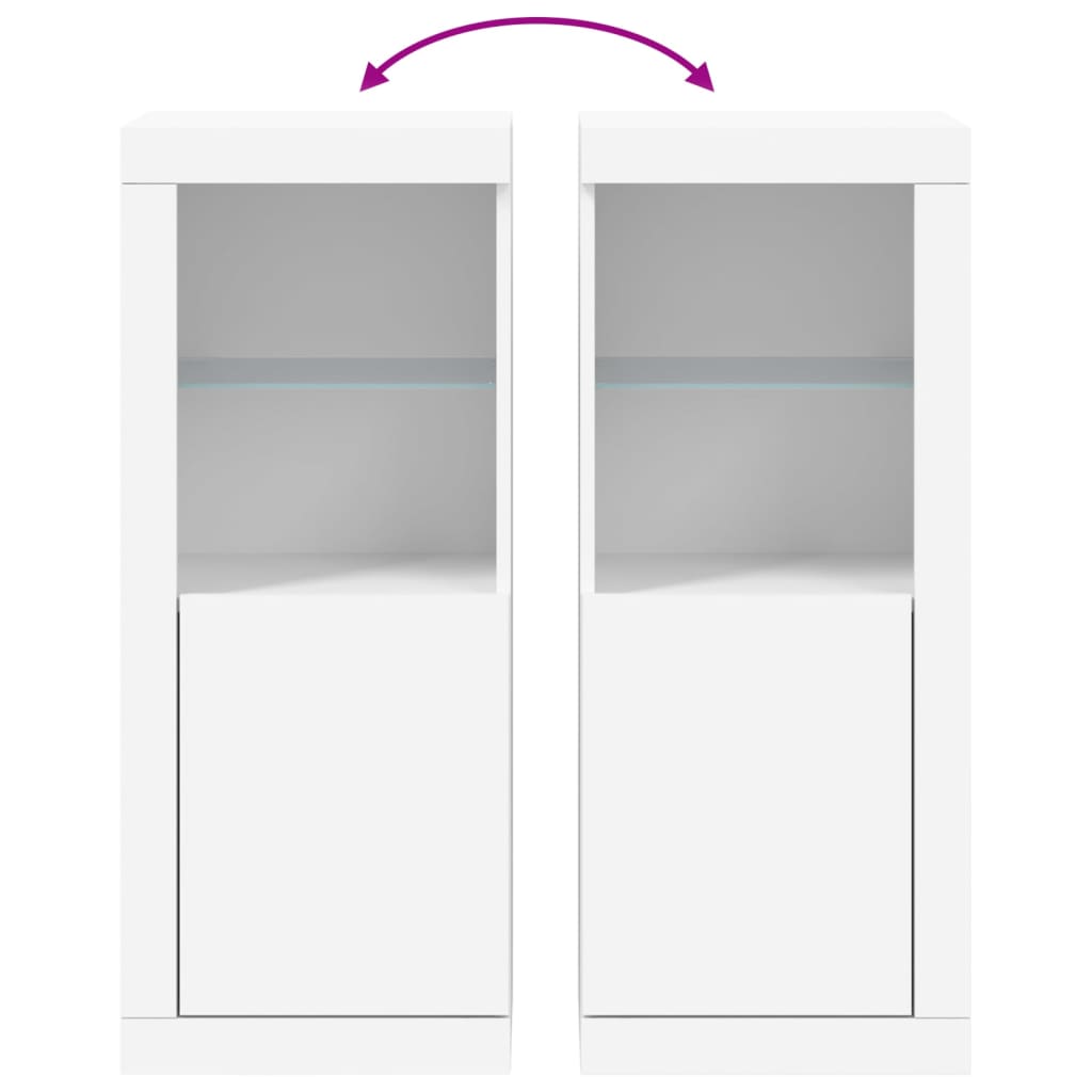 Dressoir Met Led-Verlichting 4X37X00 Cm Wit