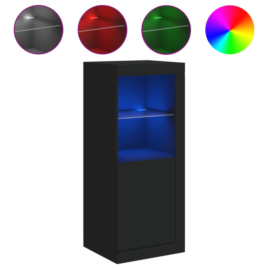Dressoir Met Led-Verlichting 4X37X00 Cm Zwart