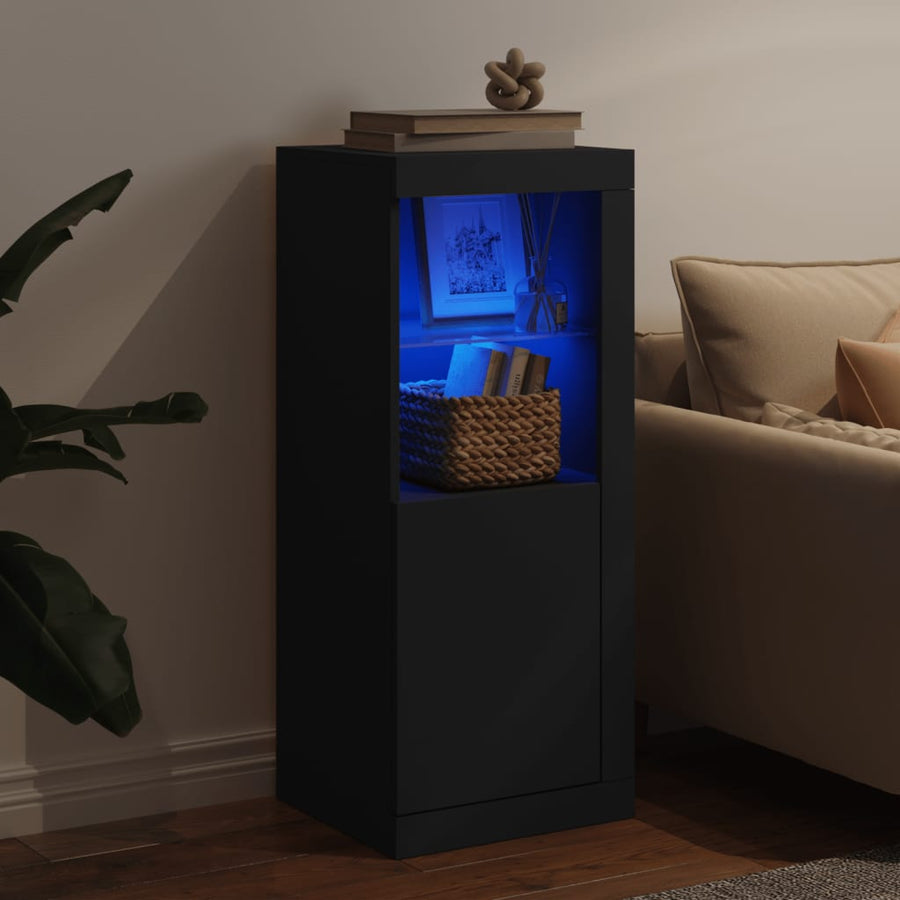 Dressoir Met Led-Verlichting 4X37X00 Cm Zwart