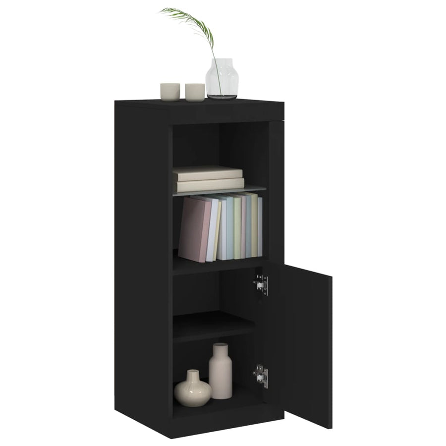 Dressoir Met Led-Verlichting 4X37X00 Cm Zwart