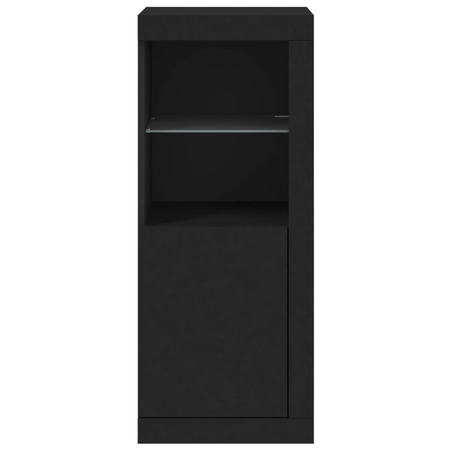 Dressoir Met Led-Verlichting 4X37X00 Cm Zwart