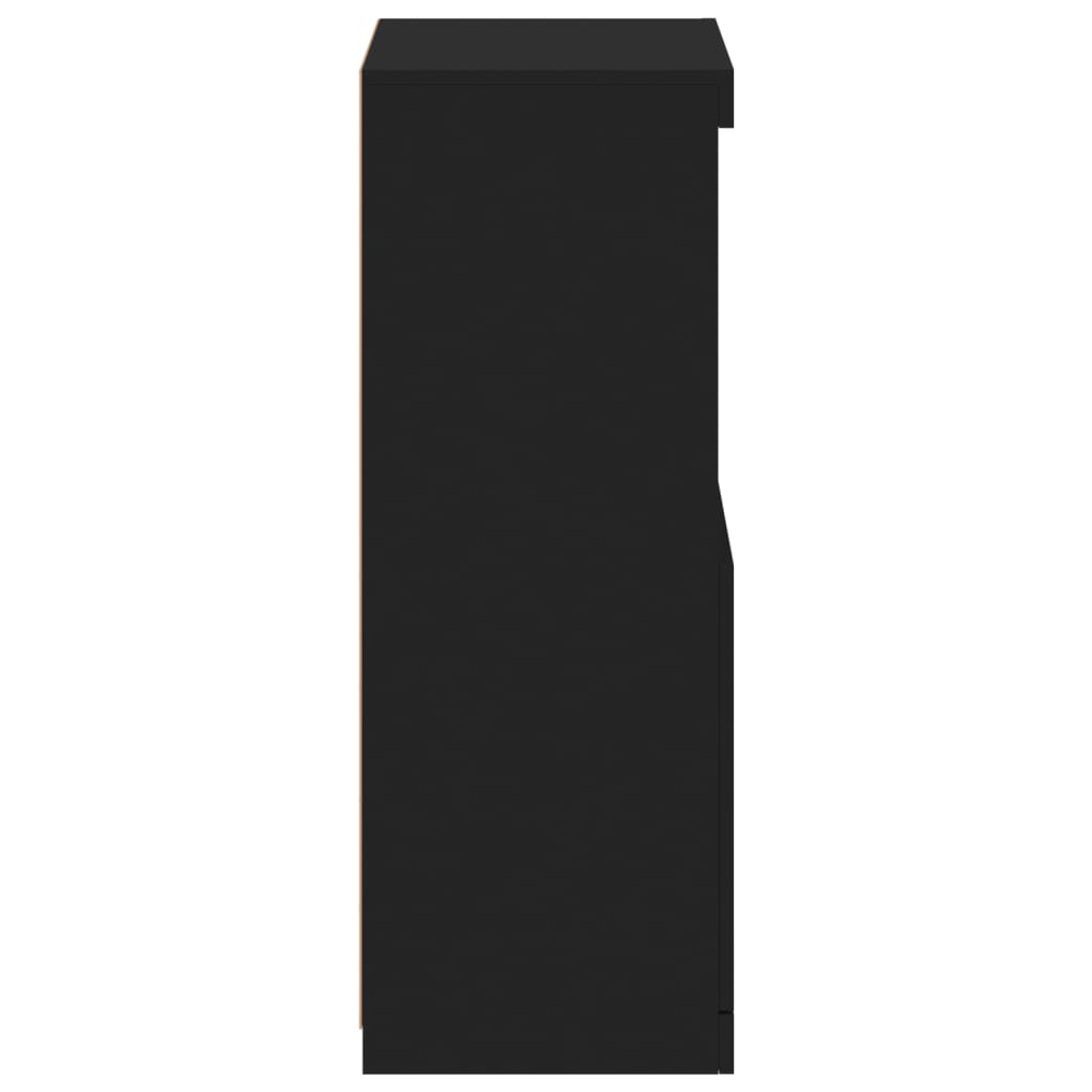 Dressoir Met Led-Verlichting 4X37X00 Cm Zwart