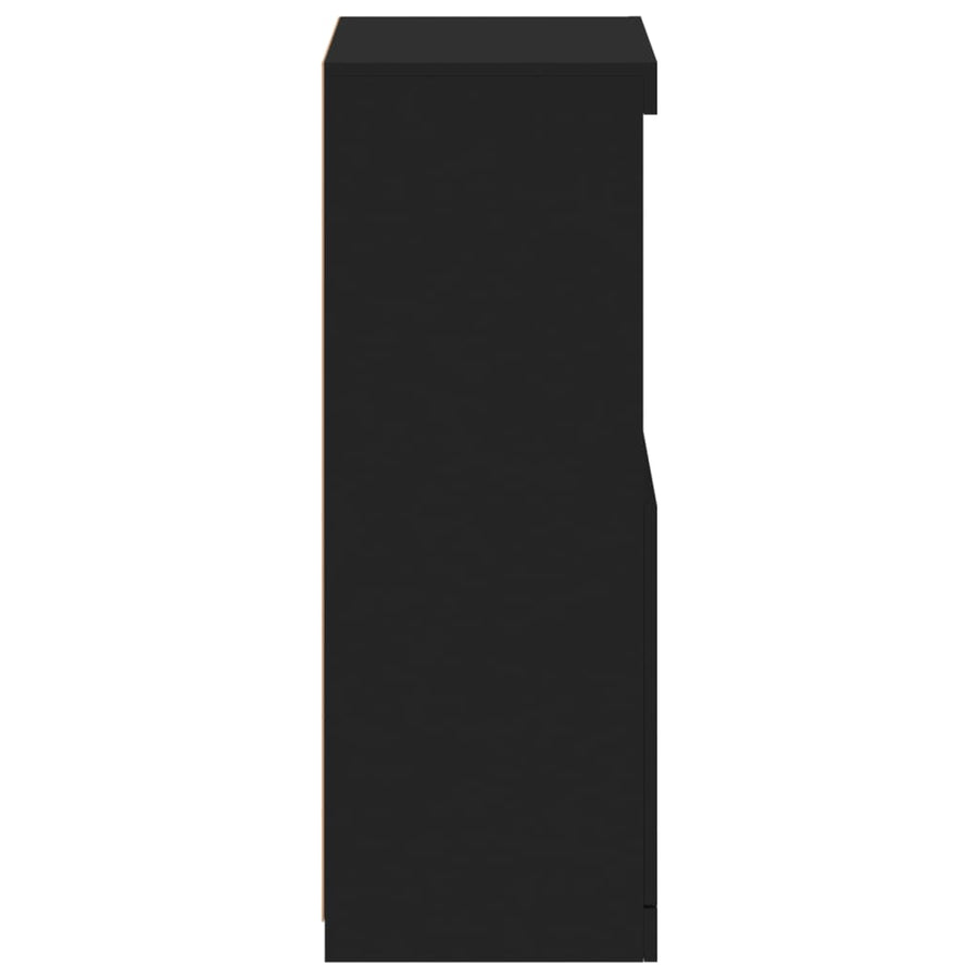 Dressoir Met Led-Verlichting 4X37X00 Cm Zwart