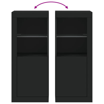 Dressoir Met Led-Verlichting 4X37X00 Cm Zwart