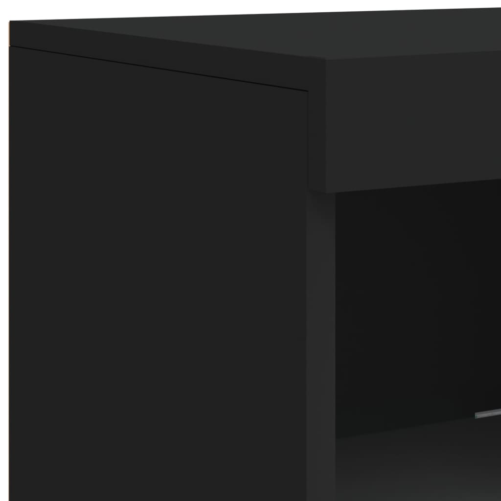 Dressoir Met Led-Verlichting 4X37X00 Cm Zwart
