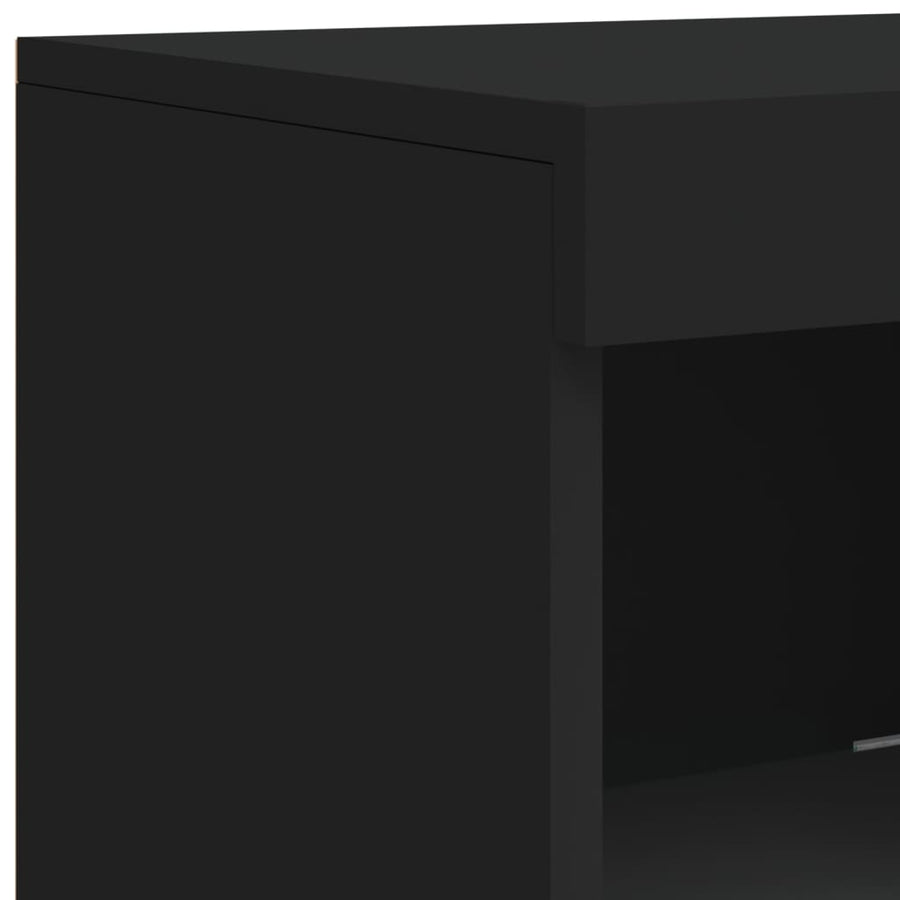 Dressoir Met Led-Verlichting 4X37X00 Cm Zwart