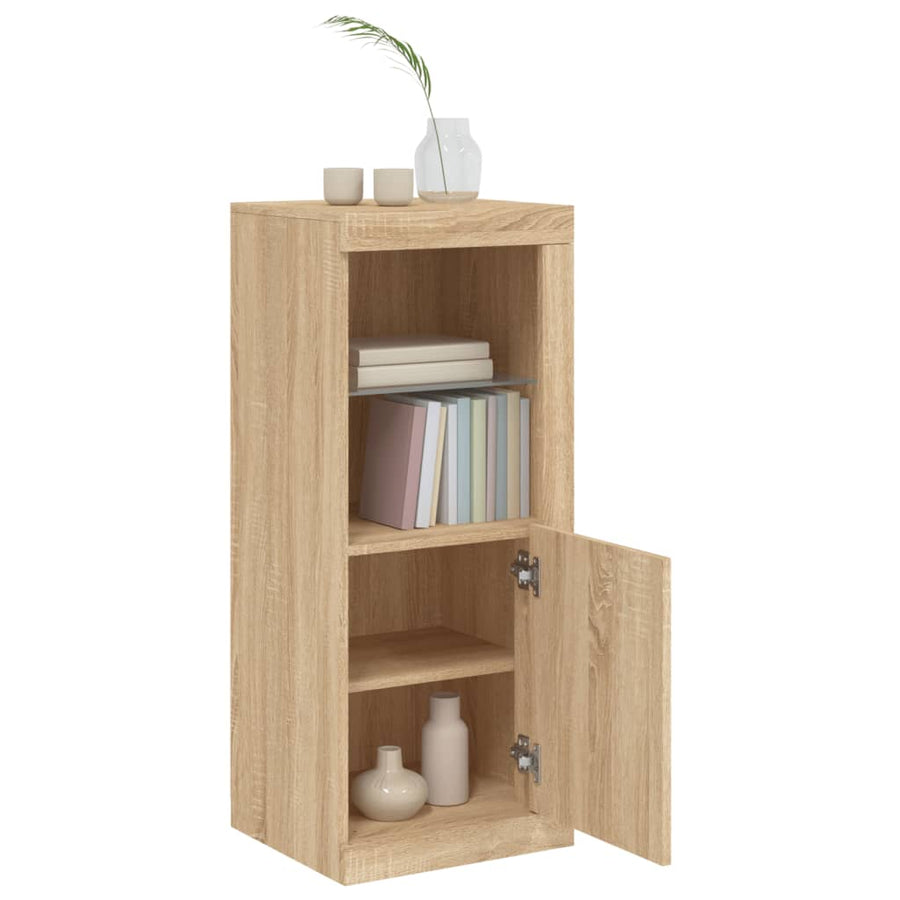 Dressoir Met Led-Verlichting 4X37X00 Cm Kleurig Sonoma eiken