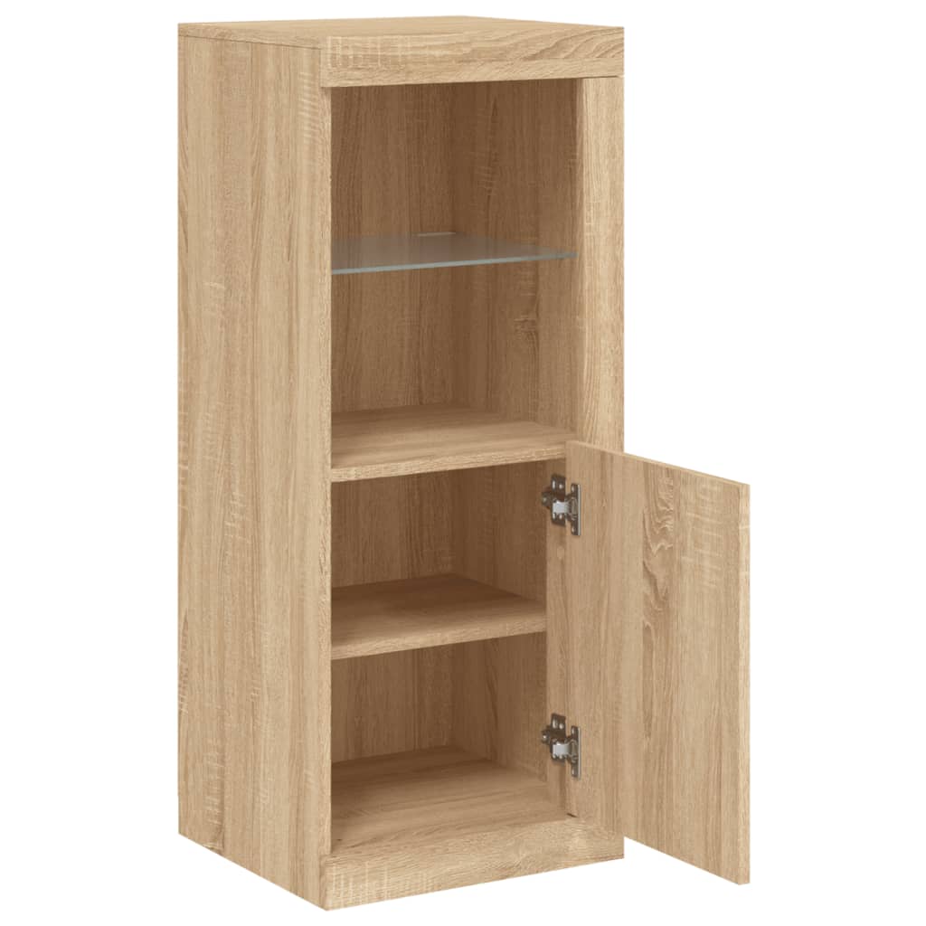 Dressoir Met Led-Verlichting 4X37X00 Cm Kleurig Sonoma eiken
