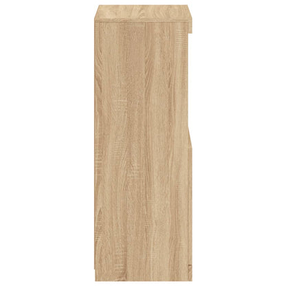Dressoir Met Led-Verlichting 4X37X00 Cm Kleurig Sonoma eiken