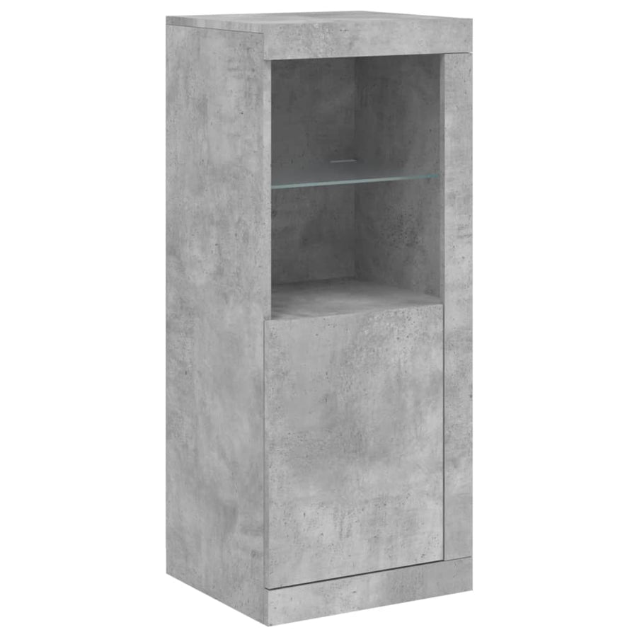 Dressoir Met Led-Verlichting 4X37X00 Cm Betongrijs