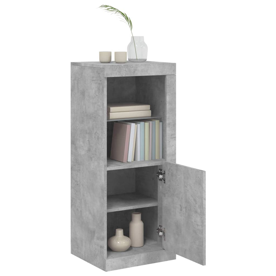 Dressoir Met Led-Verlichting 4X37X00 Cm Betongrijs
