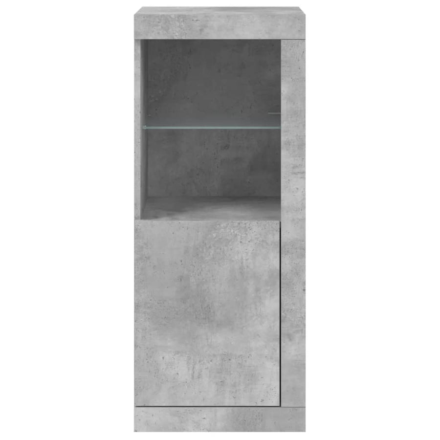 Dressoir Met Led-Verlichting 4X37X00 Cm Betongrijs