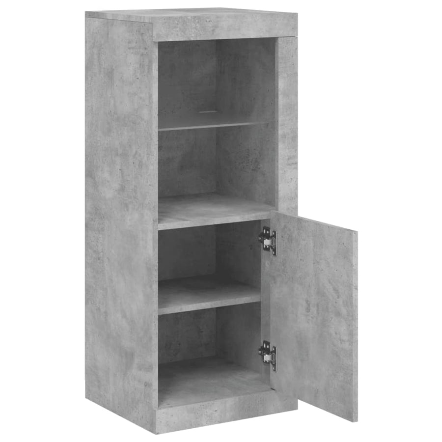 Dressoir Met Led-Verlichting 4X37X00 Cm Betongrijs